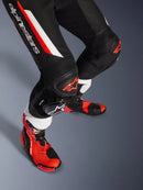 Alpinestars Gp Force V2 1 Pc Leather Motorcycle Race Suit - Black/White/Red Fluoro