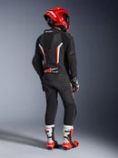 Alpinestars Gp Force V2 1 Pc Leather Motorcycle Race Suit - Black/White/Red Fluoro