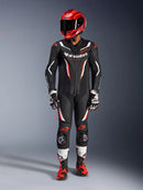 Alpinestars Gp Force V2 1 Pc Leather Motorcycle Race Suit - Black/White/Red Fluoro