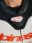 Alpinestars Womens Stella Gp R7 1 Piece Leather Motorcycle Race Suit - White/Black/Red Fluo