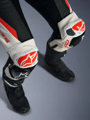 Alpinestars Womens Stella Gp R7 1 Piece Leather Motorcycle Race Suit - White/Black/Red Fluo