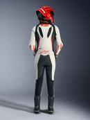 Alpinestars Womens Stella Gp R7 1 Piece Leather Motorcycle Race Suit - White/Black/Red Fluo