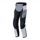 The ALPINESTARS Adventure Andes Air Drystar Pants are black, gray, and white motorcycle pants with reinforced panels and protective padding. They feature adjustable waist straps, zippers, and are 100% waterproof for dual-season touring, ensuring safety and comfort for motorcyclists.