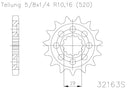 SPROCKET FRONT MOTO MASTER STEEL 13T HUSQVARNA TC250 TE250 TE310 TXC250 TXC310