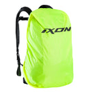 The Ixon V-CARRIER 25 Backpack by Ixon is a bright yellow-green urban backpack featuring black straps and a black logo that reads "Ixon" on the back. Its sleek design includes reflective piping for added safety, and it appears to be made of waterproof material.