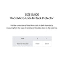 KNOX Size Chart - Micro-Lock Air MK2 Back Protectors
