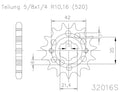 SPROCKET FRONT MOTO MASTER STEEL 14T KAWASAKI KLX450 KLX450R KX450F KX450X