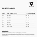 Size chart for REVIT Liv Jacket - Ladies