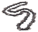 A close-up image of the Husqvarna Saw Chain Loop 3/8" .058" Semi Chisel H54 68DL / 18", arranged in a loose, wavy pattern. The chain has sharp Semi-Chisel cutters evenly spaced along its length, designed for efficient wood cutting. The high-performance steel links, connected by rivets, show wear from previous use.