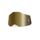 The RC2/AC2/ST2 True Gold Lens by Crown Kiwi Enterprises Limited is a reflective, gold-tinted visor featuring multiple attachment points and interchangeable lens technology, displayed against a plain white background.