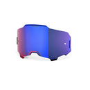 Introducing the Armega/ARmatic Goggle Lens from Crown Kiwi Enterprises Limited: angular, frameless goggles with a reflective blue and red gradient anti-fog lens. These goggles boast a modern, minimalist design for exceptional light transmission and clarity in all conditions.