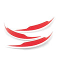 Abstract red and white curves, reminiscent of RC2/AC2/ST2 Forecast Mud Flaps components by Crown Kiwi Enterprises Limited, create a dynamic flow against a plain white backdrop.