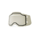 The 100% RC2/AC2/ST2 Forecast Lens is a transparent, slightly tinted visor with a black perimeter. It features rounded rectangular corners and small ventilation holes along the top to boost light transmission.