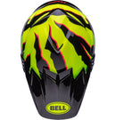 The Bell MOTO-9S FLEX Claw Gloss Black/Green is a vibrant, safety-focused motocross helmet with a striking design in black, green, and neon yellow. Featuring the brand "BELL" on the side, this helmet includes a visor and prominent air vents that showcase its aerodynamic and protective structure, making it ideal for off-road racing.