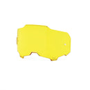 The Armega/ARmatic Goggle Lens by Crown Kiwi Enterprises Limited is a detachable yellow visor made of shatterproof polycarbonate with angular edges, slight curvature, and a glossy surface. It's perfect for sports or outdoor activities and pairs with 100% ARMEGA goggles for superior protection.
