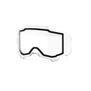 Clear Armega/ARmatic Forecast Lens motocross goggles by Crown Kiwi Enterprises Limited feature a simple black frame against a white background, enhanced with the Forecast film system for optimal vision.