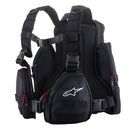 The Techdura Tactical Pack by Crown Kiwi Enterprises Limited is ideal for off-road riders, offering numerous compartments and adjustable straps. Its standout features include a white stitched logo, multiple modular pockets, and eye-catching red zipper accents.