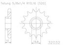 SPROCKET FRONT MOTO MASTER STEEL 13T KAWASAKI KLX SUZUKI DR DRZ RM RMX