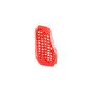 Two Alpinestars Nucleon Plasma Chest Inserts by Crown Kiwi Enterprises Limited, featuring a zigzag pattern and perforated design in red, crafted from eco-friendly materials.