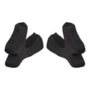 Two solid black GP PRO Cheekpads by Troy Lee Designs are shown side by side on a white background, mesh-textured and padded, with each pad oriented in opposite directions.