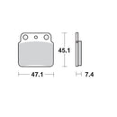 BRAKE PADS REAR MOTO MASTER PRO SINTERED ARCTIC CAT KAWASAKI SUZUKI
