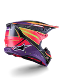 Alpinestars Supertech M10 Motocross Helmet (Pink Violet Yellow Fluo Glossy)