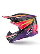 Alpinestars Supertech M10 Motocross Helmet (Pink Violet Yellow Fluo Glossy)
