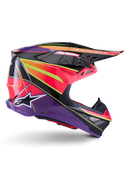 Alpinestars Supertech M10 Motocross Helmet (Pink Violet Yellow Fluo Glossy)