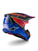 Alpinestars Supertech M10 Motocross Helmet (Blue Red Yellow Fluo Glossy)