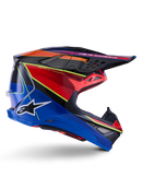 Alpinestars Supertech M10 Motocross Helmet (Blue Red Yellow Fluo Glossy)