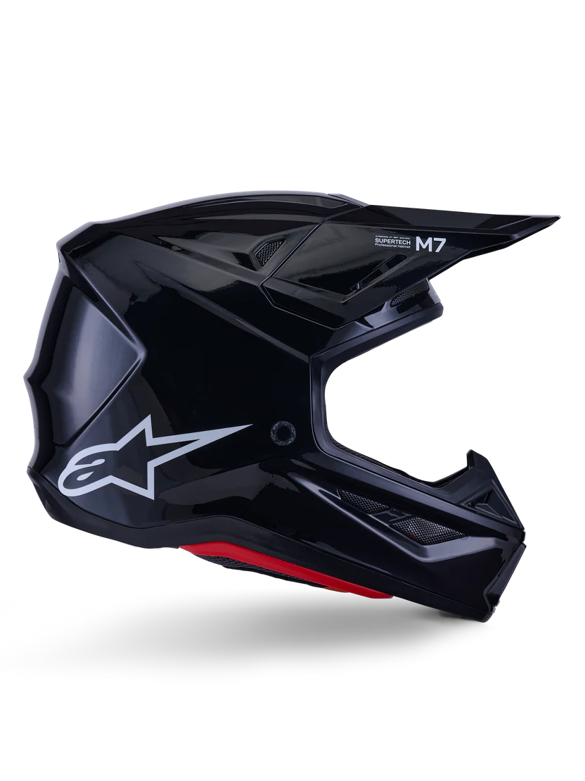 Alpinestars S M7 Motocross Helmet (Black Glossy)