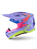 Alpinestars Supertech S M10 Motocross Helmet (Purple/Yellow/Pink)