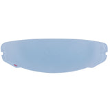 The ALPINESTARS AFHS-01 Pinlock Insert is a clear, slightly curved visor with a light blue tint, smooth surface, rounded edges, and small visible attachment points designed for the AFHS-01 helmet visor.
