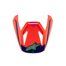 The ALPINESTARS S-M3 Youth Visor in bright orange features dark blue accents and a green-outlined star logo at the center, Deegan Replica style, shown from the front against a white background.