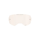 The Supertech Lens from Crown Kiwi Enterprises Limited is a clear, curved visor featuring "One Goal. One Vision." printed at the top with cut-outs on the sides and bottom, a sleek look with a small logo on the right side, enhanced by Light Afterburn technology.