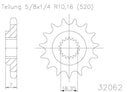 SPROCKET FRONT MOTO MASTER STEEL 12T SUZUKI RM125 81-10 13-14 RMZ250 07-12