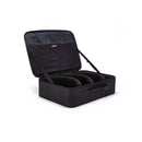 The Supertech Vision Goggle Case by Crown Kiwi Enterprises Limited is a durable black carrying case featuring a handle, "alpinestars" in gray, and a red star logo. The motto "ONE GOAL. ONE VISION." stands out below, making it perfect for securely storing goggles on your adventures.