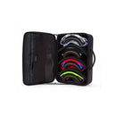 The Supertech Vision Goggle Case by Crown Kiwi Enterprises Limited is a durable black carrying case featuring a handle, "alpinestars" in gray, and a red star logo. The motto "ONE GOAL. ONE VISION." stands out below, making it perfect for securely storing goggles on your adventures.