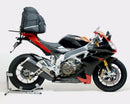 The Ventura EVO-12 Bike-Pack Kit for Aprilia RSV-4 RR (09-14) includes an eye-catching EVO-12 pack with an orange stripe, Evo-Rack for easy bike attachment, and versatile L-Bracket with mounting screws, offering seamless integration and adjustability in this premium system.
