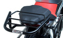 The image shows the EVO-12 Bike-Pack Kit by Ventura for Aprilia Tuono 660, RS660 (21 ->). It includes a black expandable bike pack, an Evo-Rack with Pannier Support, and a generic L-bracket and hardware. Each component is labeled: EVO-12 Pack, Adjustable Pack-Rack, and L-Bracket.