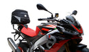 The image of the EVO-12 Bike-Pack Kit reveals three stylish components for the Aprilia Tuono V4 Factory (21 ->): a black pack with red accents, an EVO-Rack metal rack perfect for top-boxes, and versatile L-Brackets with screws. They’re ideal for customizing your adjustable Ventura pack-rack setup.