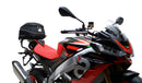 The image of the EVO-12 Bike-Pack Kit reveals three stylish components for the Aprilia Tuono V4 Factory (21 ->): a black pack with red accents, an EVO-Rack metal rack perfect for top-boxes, and versatile L-Brackets with screws. They’re ideal for customizing your adjustable Ventura pack-rack setup.
