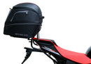 The image of the EVO-12 Bike-Pack Kit reveals three stylish components for the Aprilia Tuono V4 Factory (21 ->): a black pack with red accents, an EVO-Rack metal rack perfect for top-boxes, and versatile L-Brackets with screws. They’re ideal for customizing your adjustable Ventura pack-rack setup.