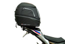 The BMW S 1000 RR (19 - >) EVO-12 Bike-Pack Kit by Ventura contains a black EVO-12 pack, an Evo-Rack for mounting, and an L-bracket with small hardware pieces. Designed for Venture Bike products, it offers versatile Sport-Rack functionality.