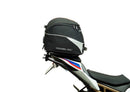 The BMW S 1000 RR (19 - >) EVO-12 Bike-Pack Kit by Ventura contains a black EVO-12 pack, an Evo-Rack for mounting, and an L-bracket with small hardware pieces. Designed for Venture Bike products, it offers versatile Sport-Rack functionality.