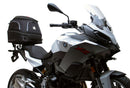 The Ventura EVO-12 Bike-Pack Kit for the BMW F 900 R, XR (2020) includes a black bike pack with an orange stripe, an Evo-Rack for secure motorcycle mounting, and L-brackets with screws.
