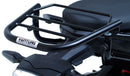 The Ventura EVO-12 Bike-Pack Kit for the BMW F 900 R, XR (2020) includes a black bike pack with an orange stripe, an Evo-Rack for secure motorcycle mounting, and L-brackets with screws.