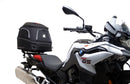 Image showing a Ventura EVO-12 bike-pack bag, metal Pack-Rack EVO-rack mounted on a BMW F 850 GS (19 - >) motorcycle, and an L-Bracket with screws labeled "Generic Image." Text: "EVO-12 Bike-Pack Kit.