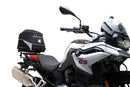 The Ventura BMW F850 GS (19 - >) Bike-Pack Kit offers a stylish black pack with an EVO-rack for seamless integration. It includes sturdy L-brackets and screws, set against a crisp white background, ideal for those searching for style and practicality in their Top-Box Rack setup.