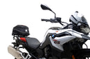 Image showing the Ventura EVO-12 Bike-Pack Kit for BMW F 750 GS (19 - >), featuring an EVO-12 pack, Adjustable Pack-Rack mounted on a bike, and L-Brackets with screws, labeled as a generic image.